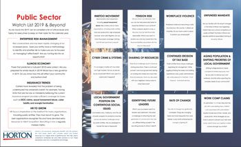 Public Sector – Watch List 2019 & Beyond