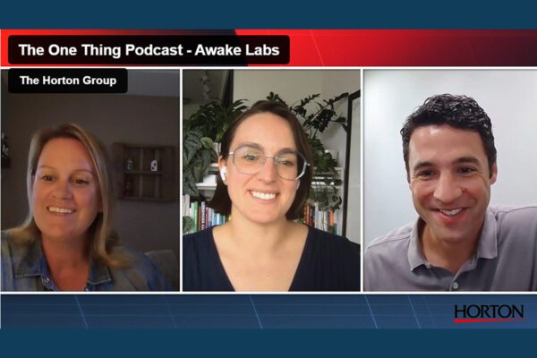 This week on The One Thing podcast by The Horton Group, our hosts, Robin Bettenhausen and Tom Kallai, spoke with Andrea Palmer, CEO and founder of Awake Labs.